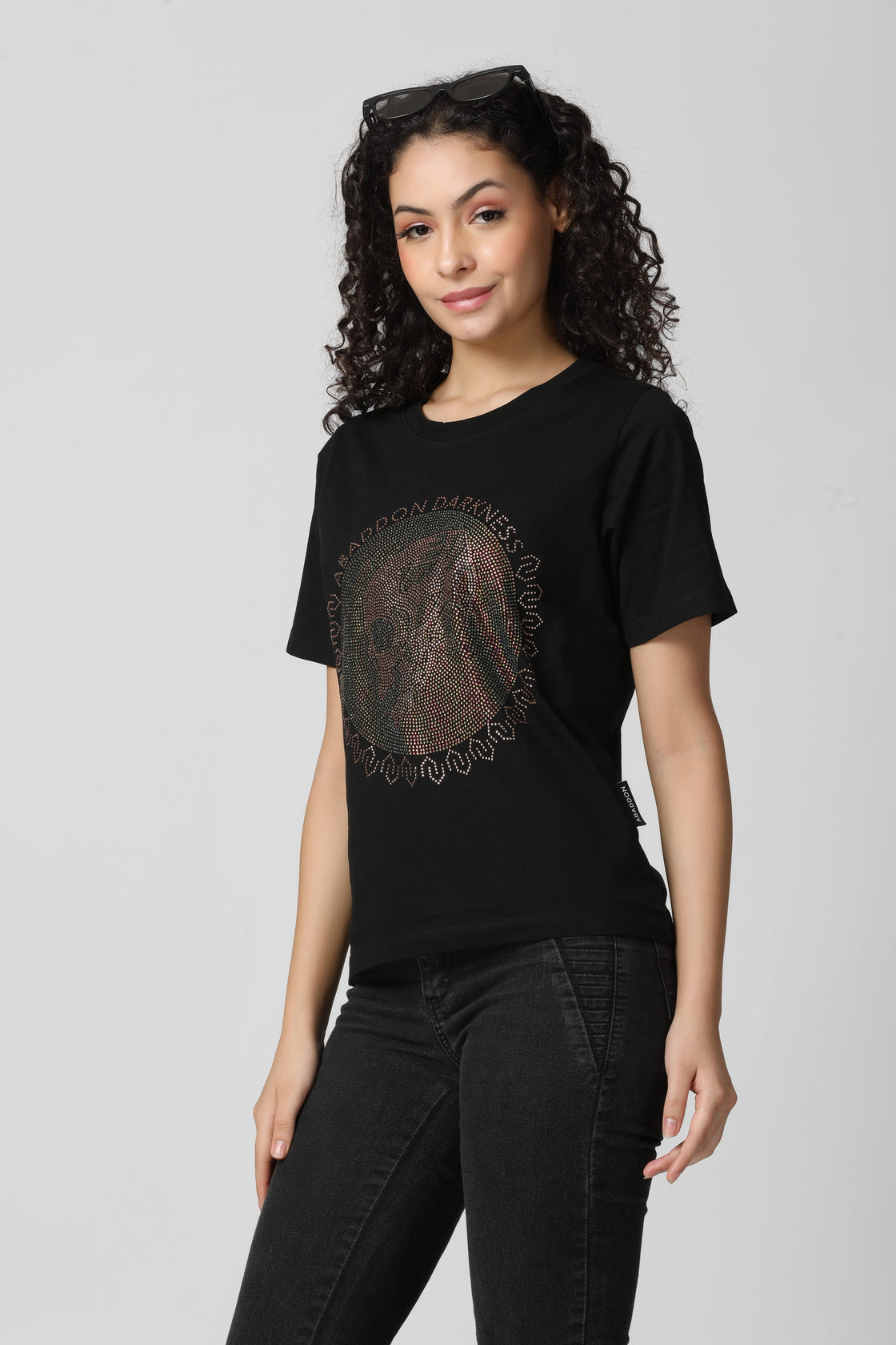 Signature Multi Color Crystal Diamond T-Shirt