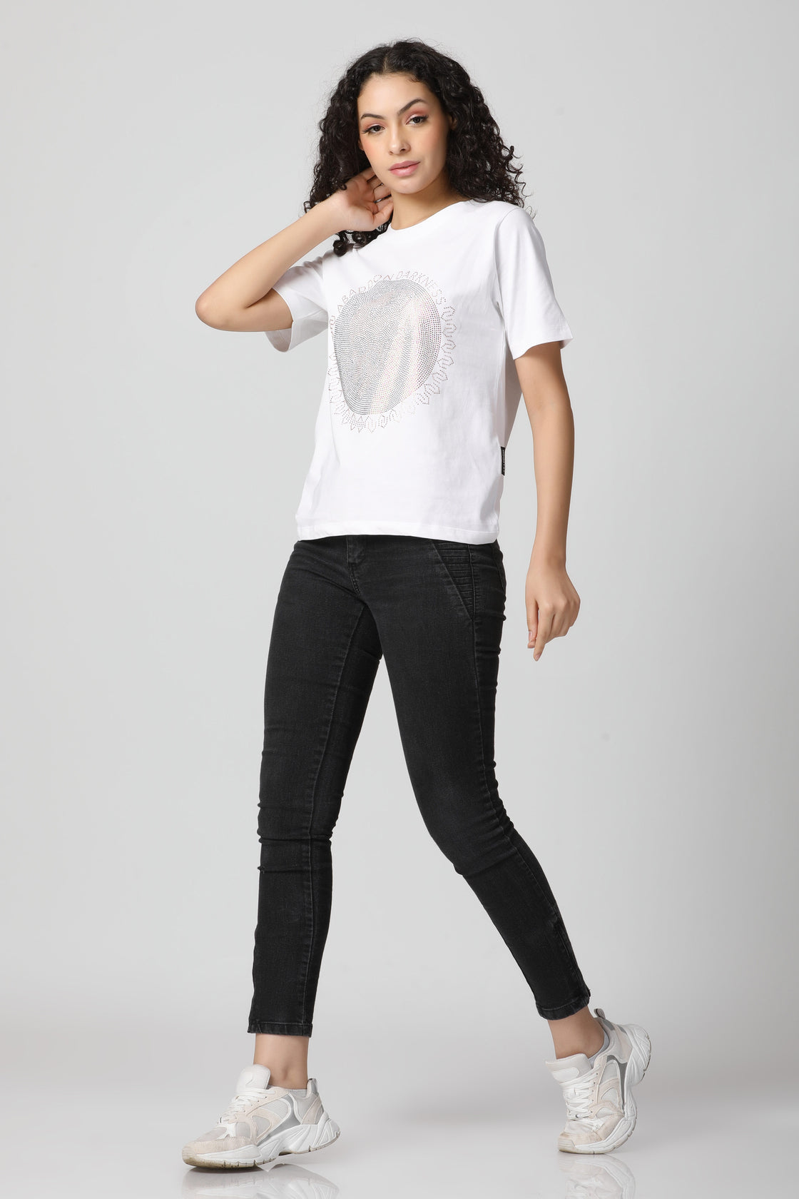 Signature Multi Color Crystal Diamond T-Shirt