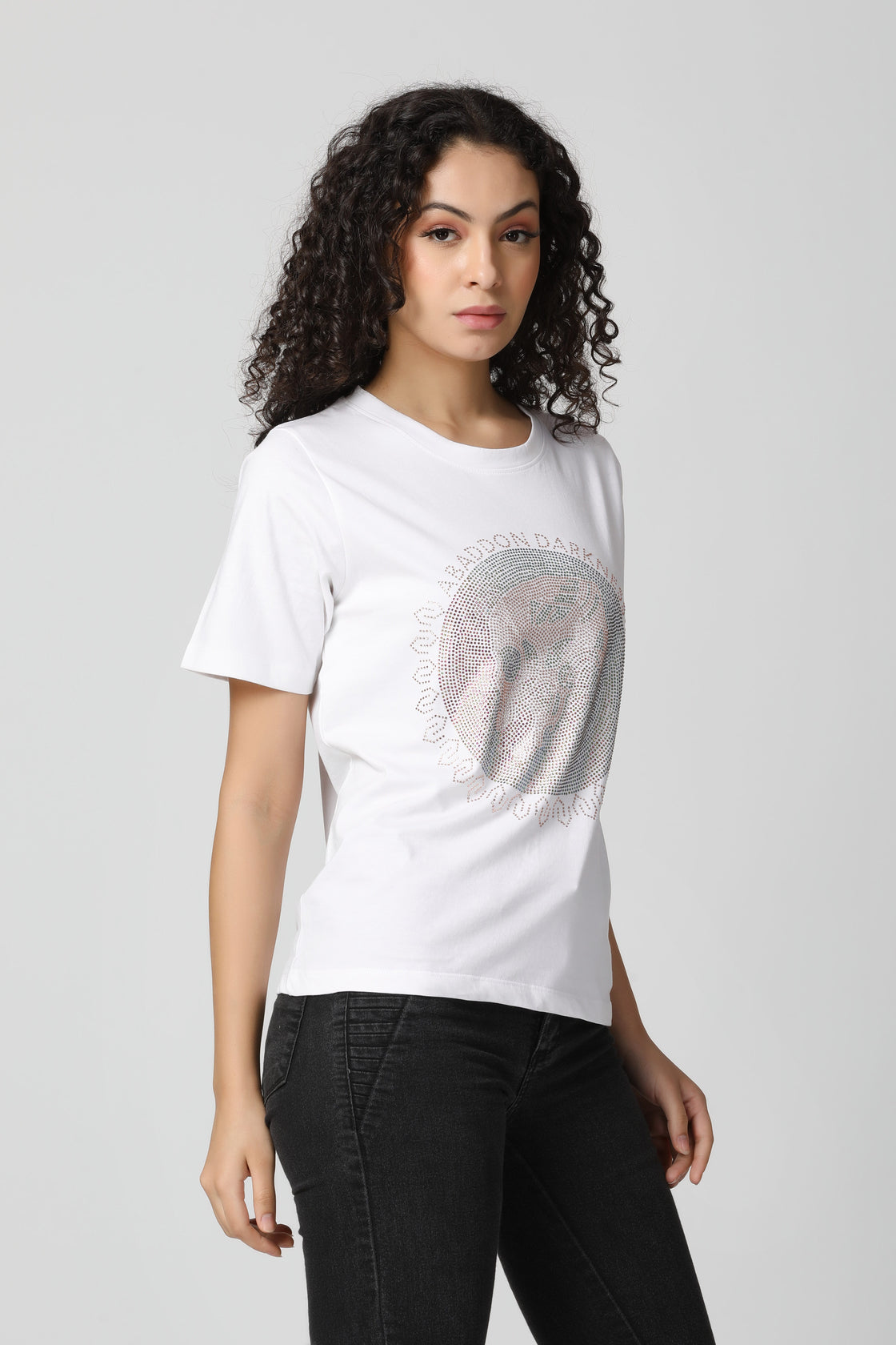 Signature Multi Color Crystal Diamond T-Shirt