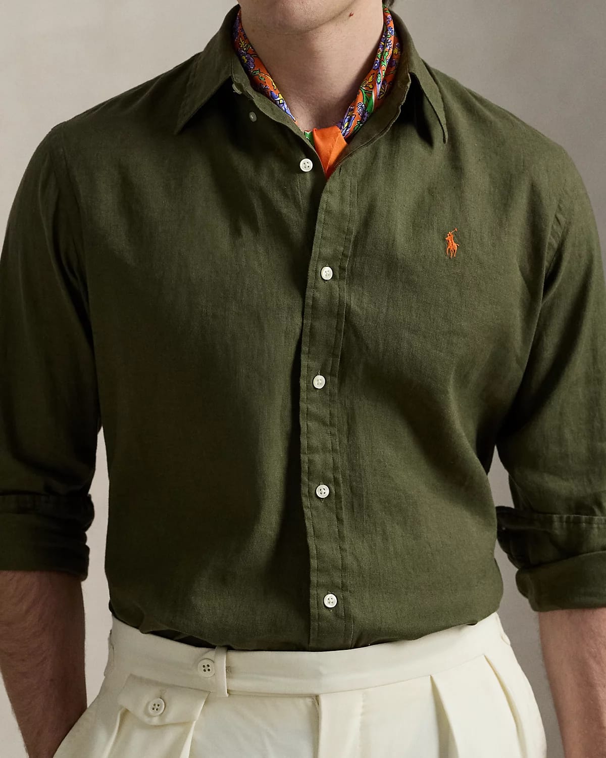 ABD Olive LINEN Shirt