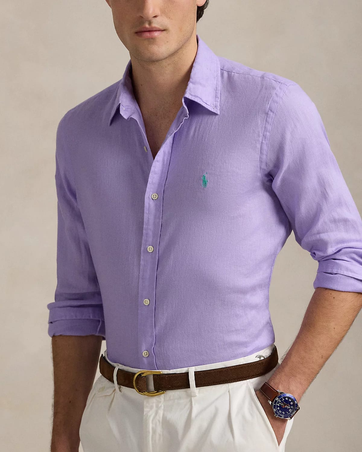 ABD Lavendar LINEN Shirt