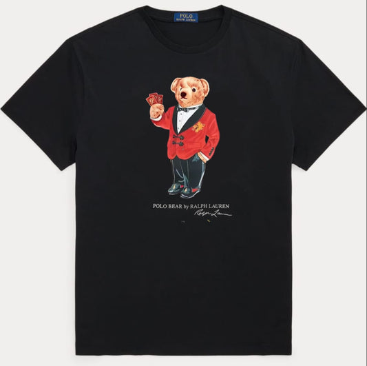 Teddy Tshirt Black (RED coat)