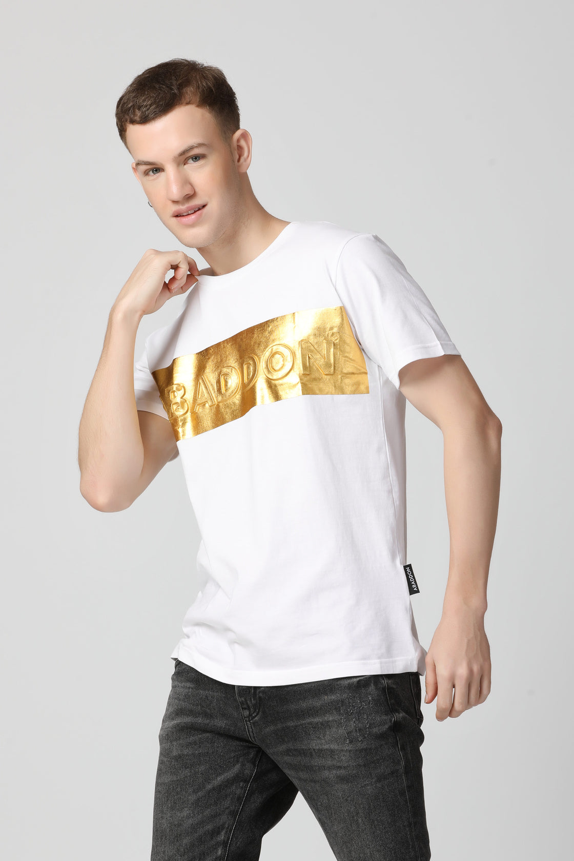 Luxurious 5D Emboss Gold Foil print T-Shirt