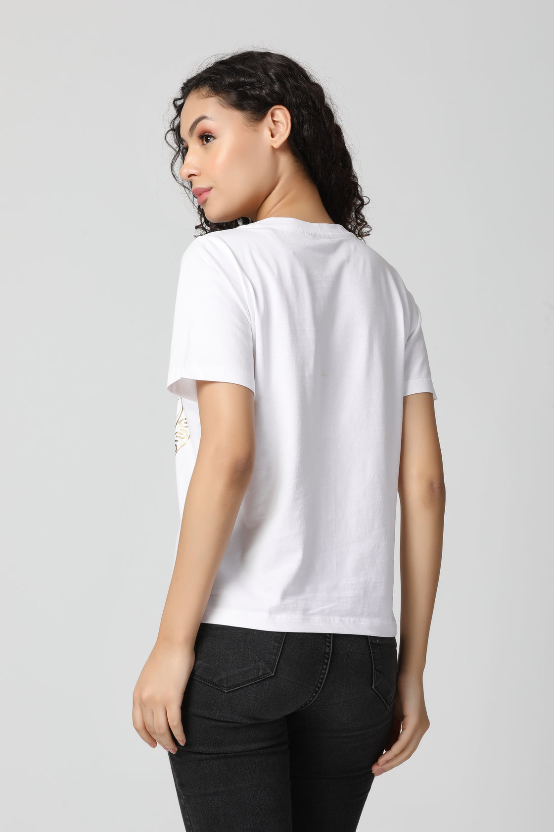 Metallic Gold Foil Signature Coin T-Shirt
