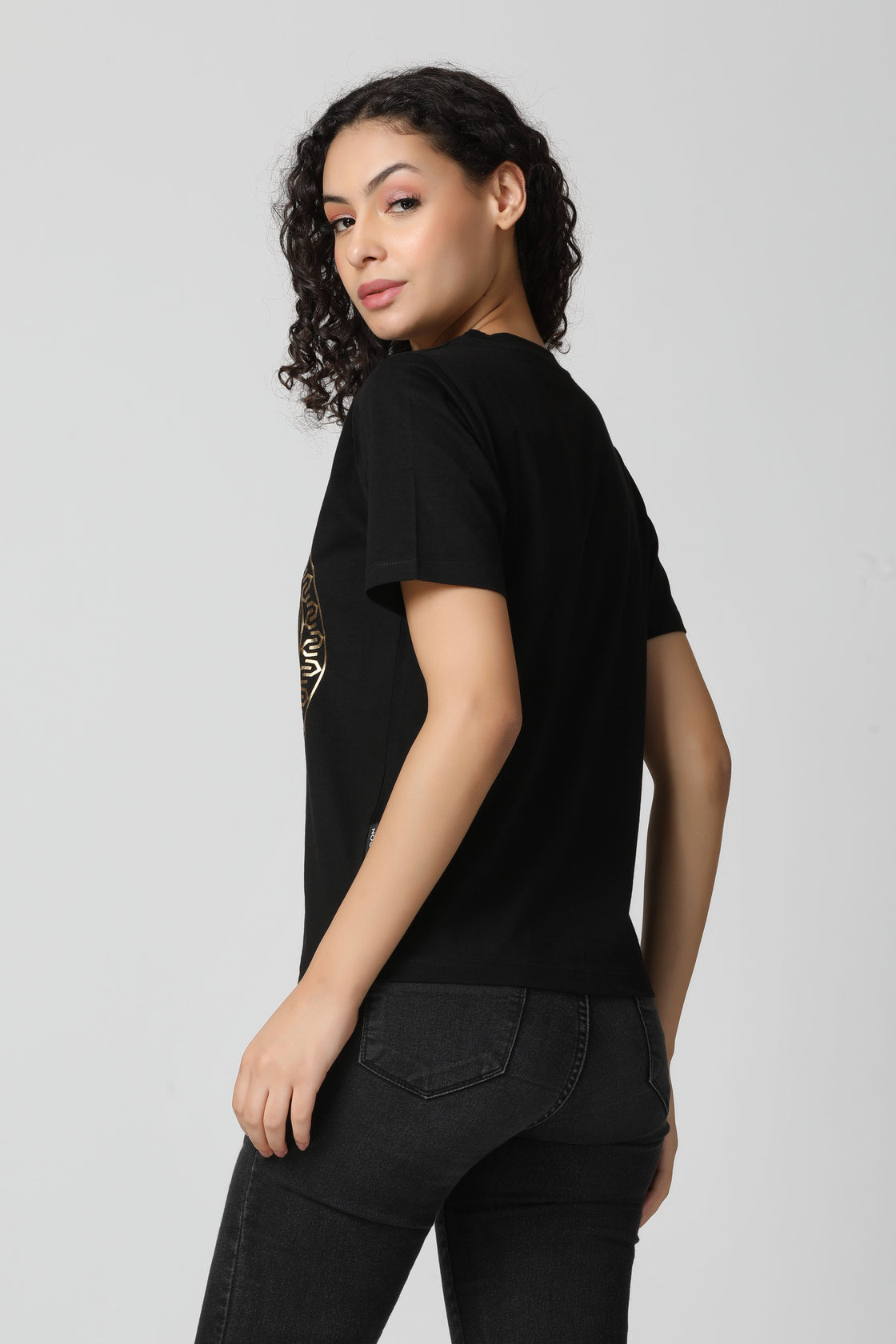 Metallic Gold Foil Signature Coin T-Shirt