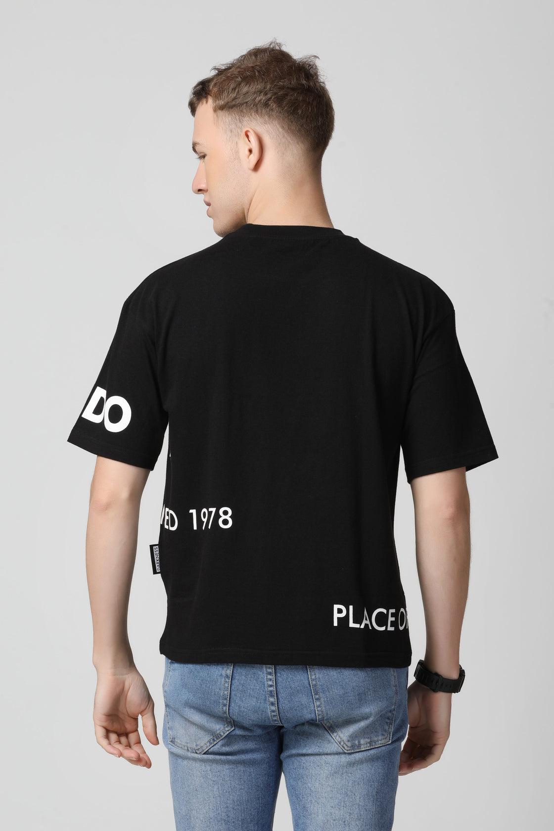 Place of Destruction Print Drop Shoulder T-Shirt