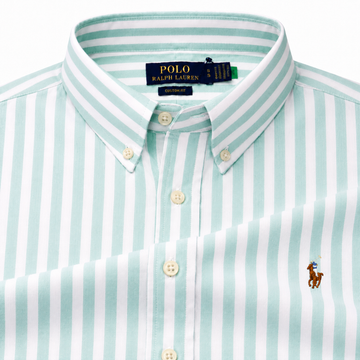 Green stripes oxford shirt (big)