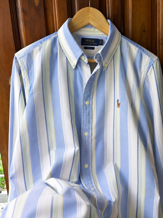 Blue big Stripes oxford shirt