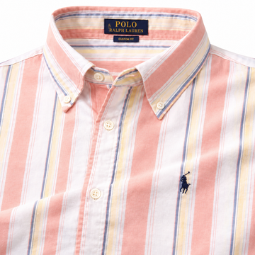 Orange stripes oxford shirt
