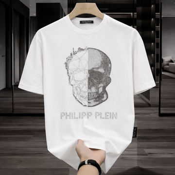 PP skull Tshirt White (Supima Cotton)