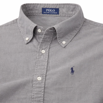 Oxford Grey Shirt Navy Blue