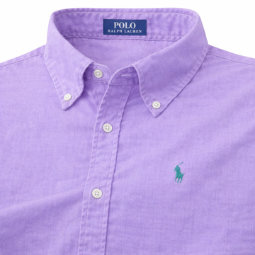 ABD Lavendar Oxford Shirt Green logo