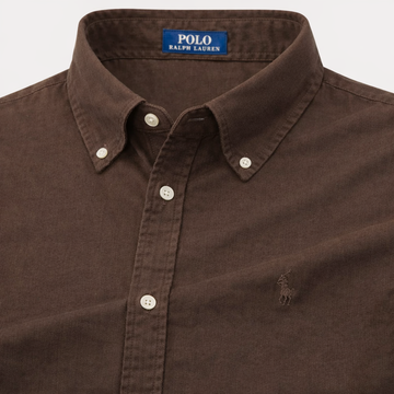 Oxford Brown Shirt Navy Blue