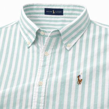 Green stripes oxford shirt (big)