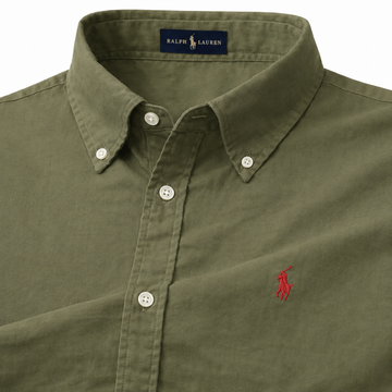 ABD Poplin Olive Green Shirt