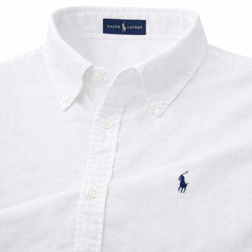White Oxford Shirt (Classic Navy Logo)