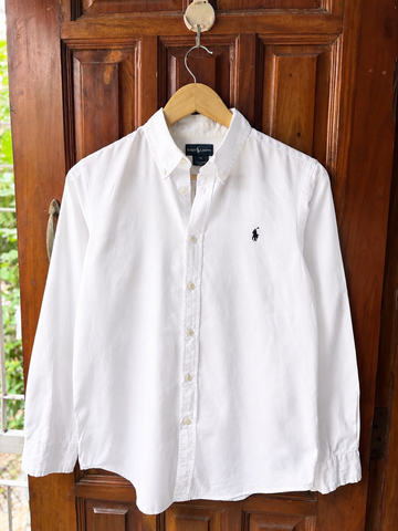 White Oxford Shirt (Classic Navy Logo)