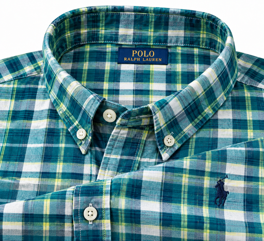 RL Madras cotton green checks (super soft)