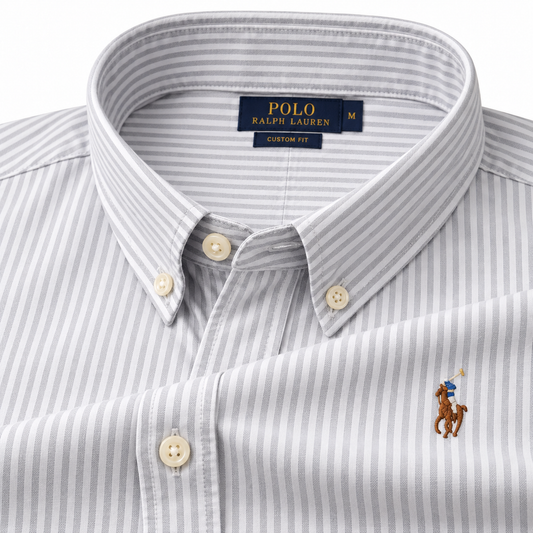Grey Stripes oxford shirt