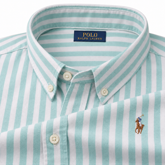Green stripes oxford shirt (big)