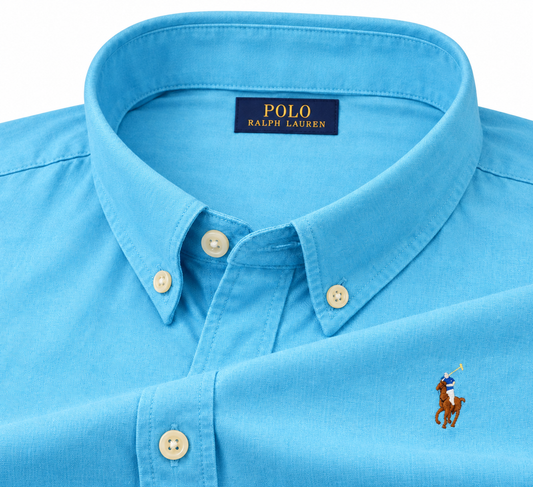 Aqua Blue Shirt Multi Logo