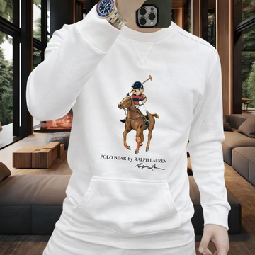RL Fleece Sweatshirt (White Teddy Horse)