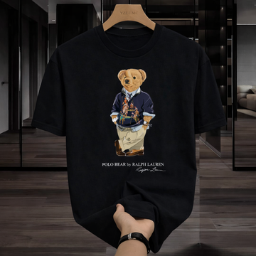Teddy Tshirt Black (Blue Sweater)