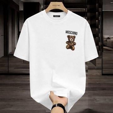 Moschino White Small Teddy Brown Tshirt