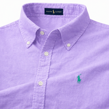 ABD Lavendar Oxford Shirt Green logo