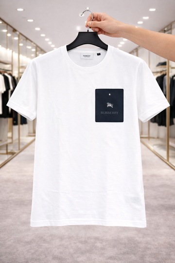 Burberry pocket Tshirt White (Supima Cotton)
