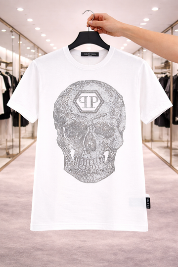 PP Skull Tshirt White (Supima Cotton)