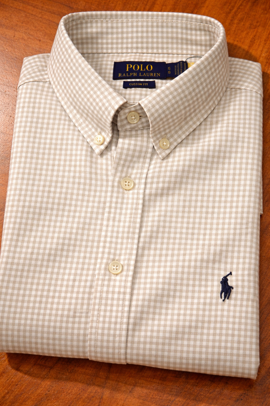 Brown gingham checks oxford shirt