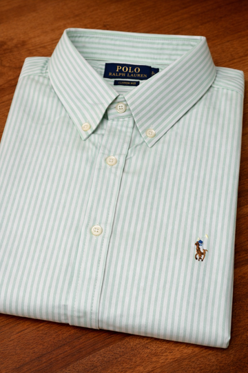 Green Stripes oxford shirt