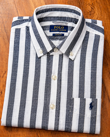 RL Linen Shirt (grey stripes)