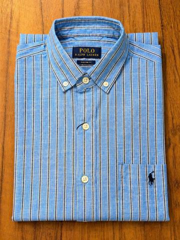 RL Shirt Blue Stripes (With Pocket)