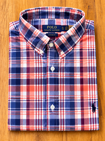 RL Madras cotton Red Blue 2 checks (super soft)
