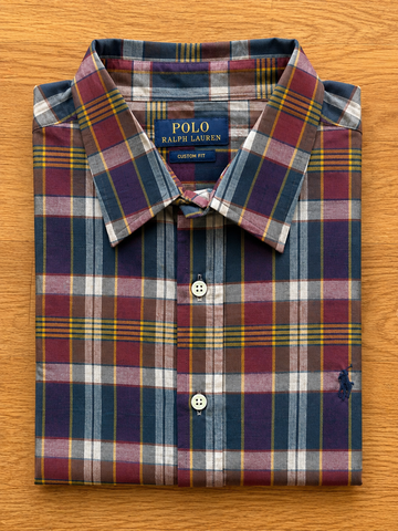 RL Madras cotton purple checks (super soft)
