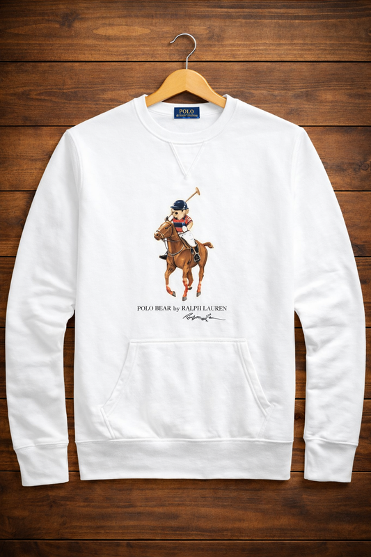 RL Fleece Sweatshirt (White Teddy Horse)