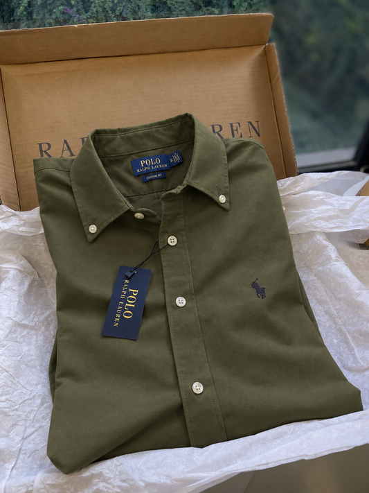 ABD Poplin Bottle Green Shirt