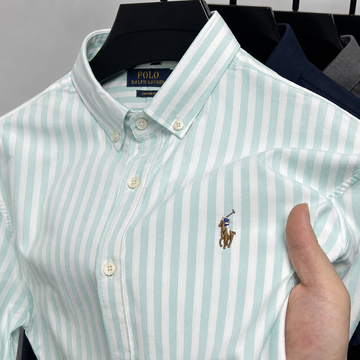 Green stripes oxford shirt (big)