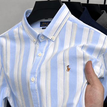 Blue big Stripes oxford shirt