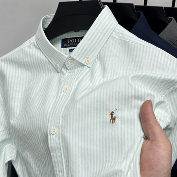 Green Stripes oxford shirt