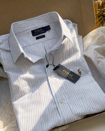 Grey Stripes oxford shirt