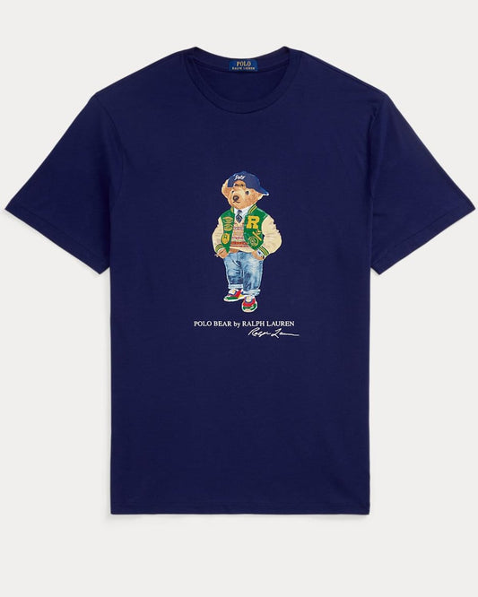 Teddy Tshirt Navy (green with blue cap)