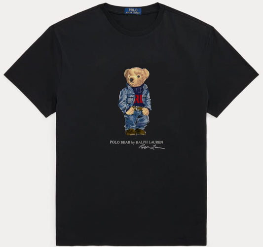 Teddy Tshirt Black (Blue Jacket)