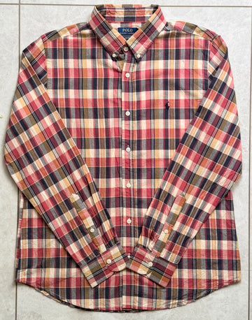 RL Madras cotton Cream Blue checks (super soft)
