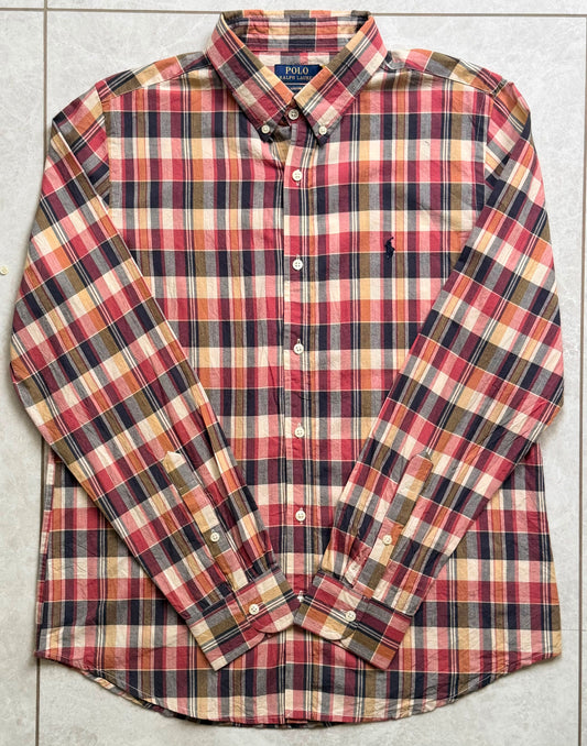 RL Madras cotton Cream Blue checks (super soft)