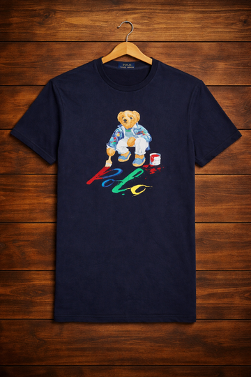 ABD Teddy Tshirt Navy (painting)