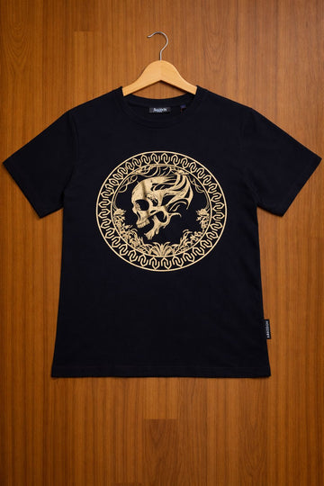 Women's Metallic Gold Foil Signature Coin T-Shirt