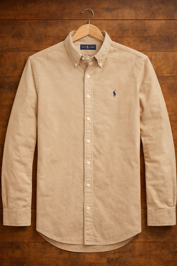 Tan Oxford Shirt (Multi Logo)